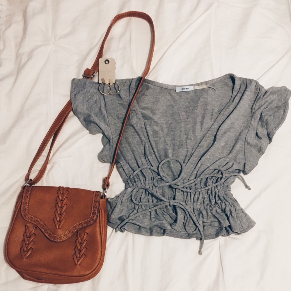 Kimchi Blue Modern Romance Cropped Ruffle Top